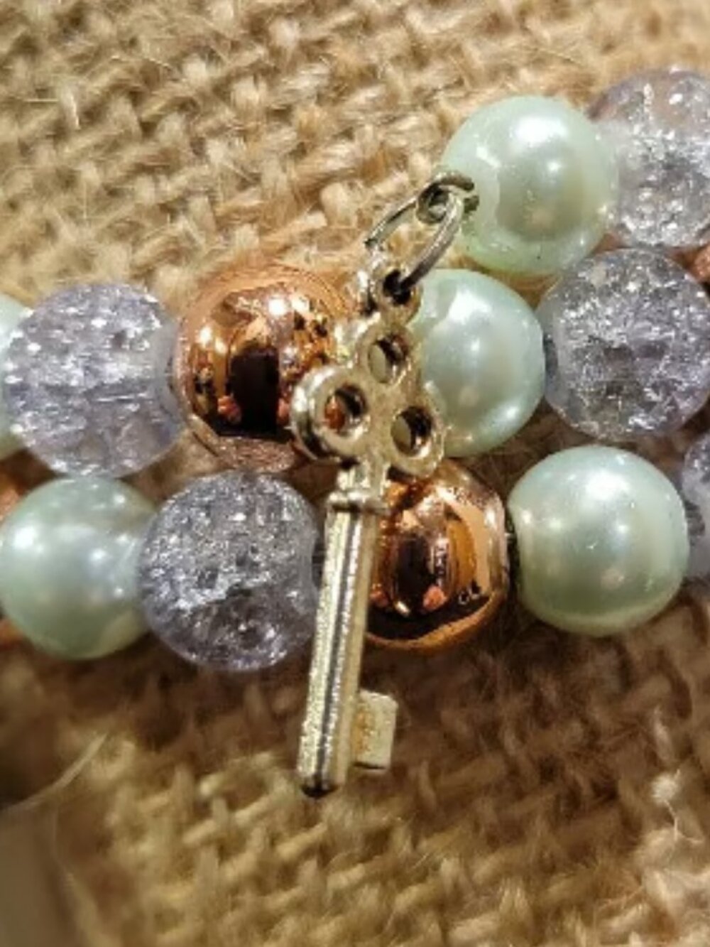 3-Layer Adjustable Wire Wrist Wrap with Charms